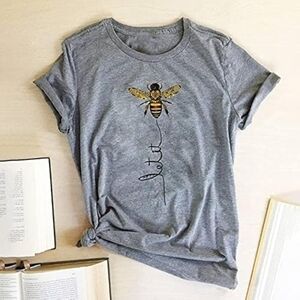 Let It Be Graphic Women's T-Shirt With Bee